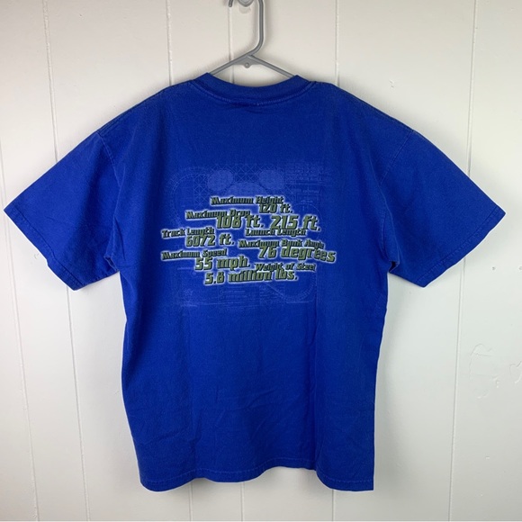 Vintage Disney California Screamin Roller Coaster Shirt Blue Men’s Large - Picture 2 of 4